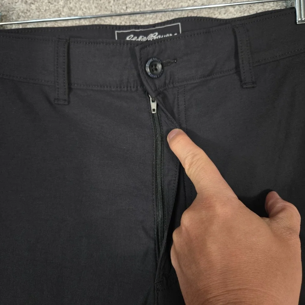 Eddie Bauer Pants Mens 35x32 Black Travex Performance Nylon Stretch Hiking